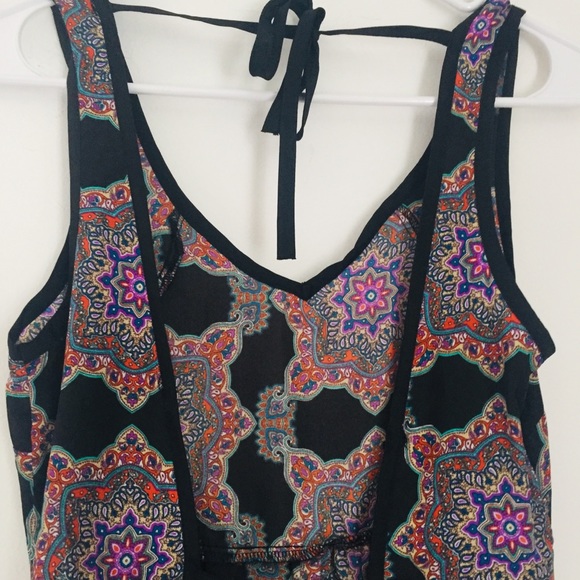 *DONATED* BAND OF GYPSIES Boho Flowy Printed Tunic Top Mini Dress - Picture 10 of 13